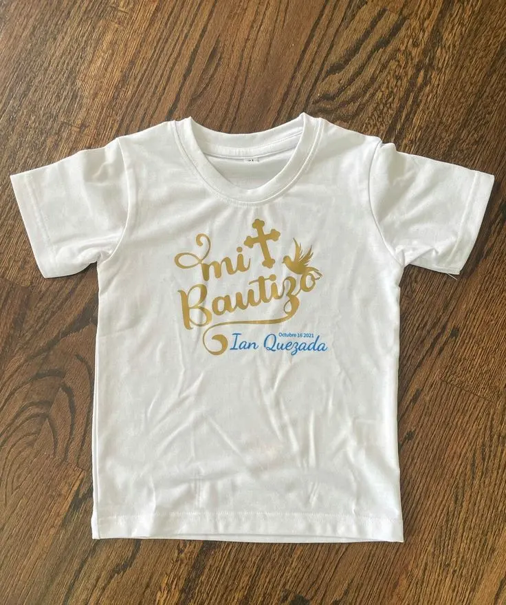 Remeras mujer personalizadas para bautismo