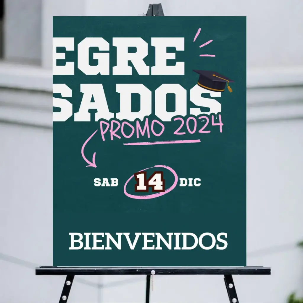 Cartel de bienvenida para egresados