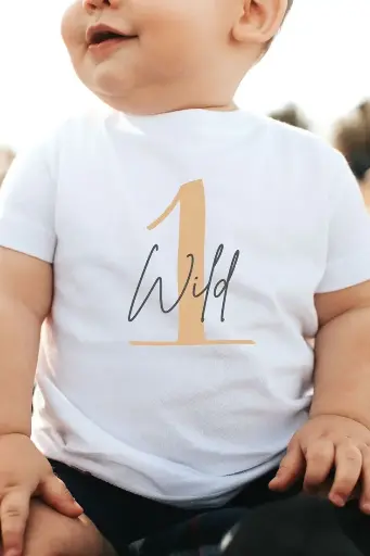 Remeras niños personalizadas para bautismo primer año