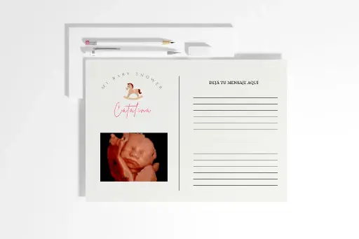 Tarjeta firmas para baby shower