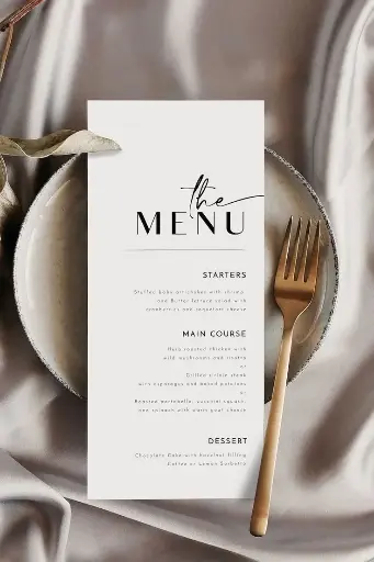 Menu para bodas