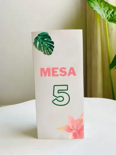 Indicador de mesa para eventos